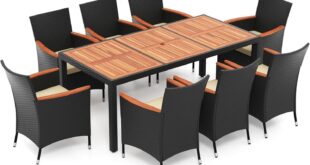 Our Honest Take on the DORTALA 9-Piece Patio Dining Set