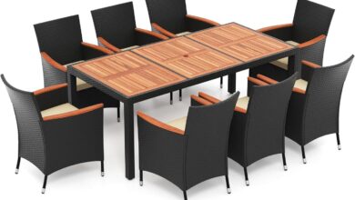 Our Honest Take on the DORTALA 9-Piece Patio Dining Set