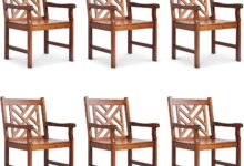 Why We Love the VINGLI Wooden Patio Chairs Set of 6