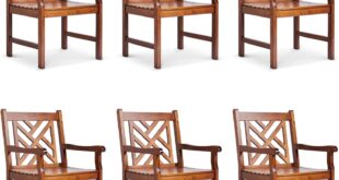 Why We Love the VINGLI Wooden Patio Chairs Set of 6