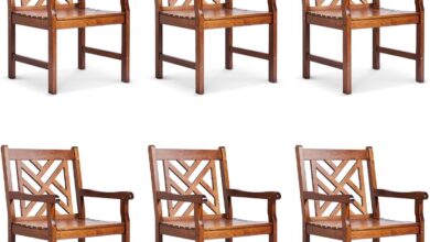Why We Love the VINGLI Wooden Patio Chairs Set of 6