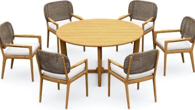 Why We Love the Grade-A Teak Wood 7 Pc Dining Set for Outdoors