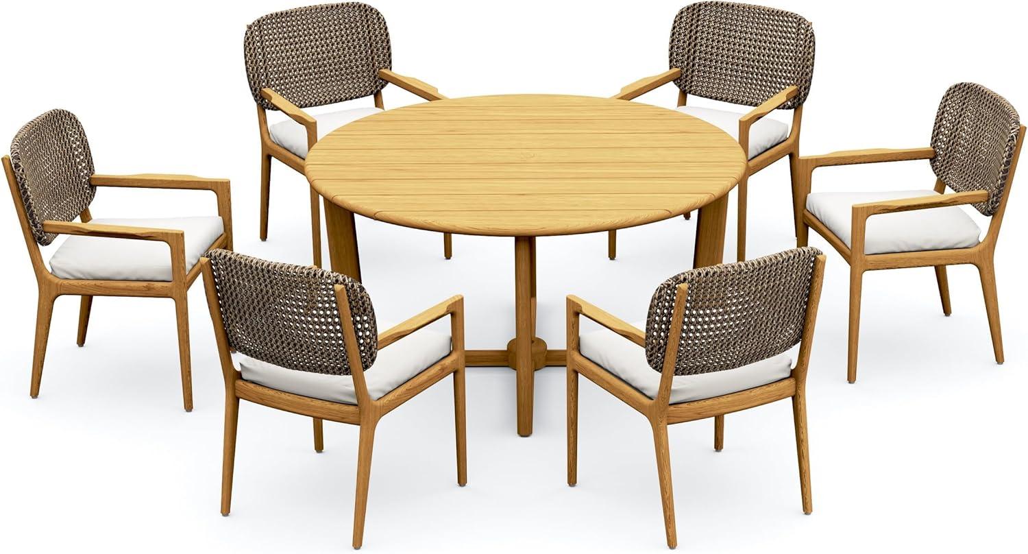 Why We Love the Grade-A Teak Wood 7 Pc Dining Set for Outdoors