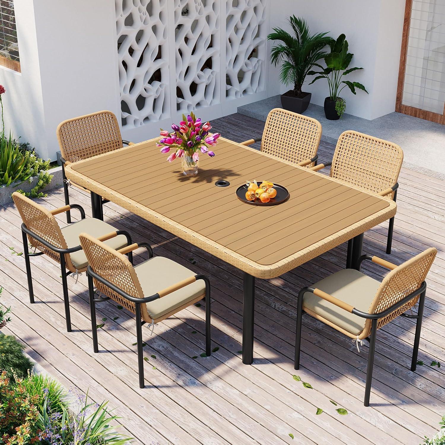 Our Honest Take on the Cozy 7-Piece Outdoor Wicker Dining Set