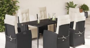 Our Take on the Stylish Black Poly Rattan 6-Seater Garden Set