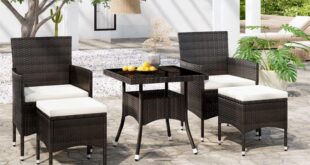 Our Honest Take on the 5-Piece Black Poly Rattan Patio Set