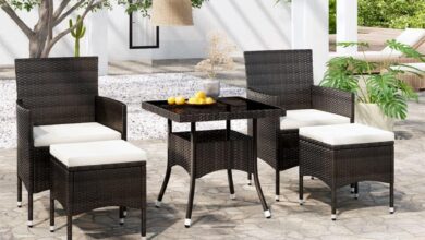 Our Honest Take on the 5-Piece Black Poly Rattan Patio Set