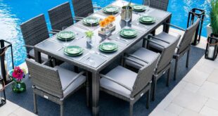 Why We Love the Bari 9-Piece Resin Wicker Patio Set for Outdoor Dining