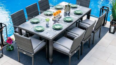 Why We Love the Bari 9-Piece Resin Wicker Patio Set for Outdoor Dining