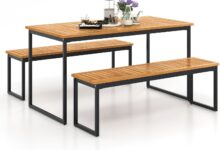 Why We Love the Tangkula Outdoor Dining Set for Our Yard