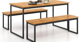 Why We Love the Tangkula Outdoor Dining Set for Our Yard