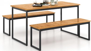 Why We Love the Tangkula Outdoor Dining Set for Our Yard