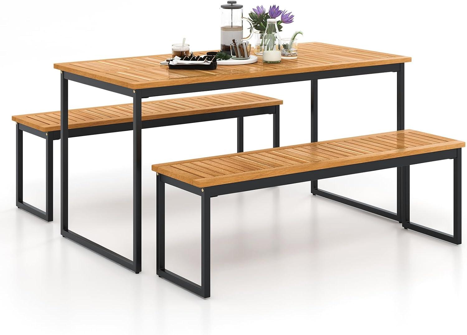 Why We Love the Tangkula Outdoor Dining Set for Our Yard