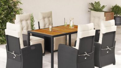 Our Honest Take on the 7-Piece Poly Rattan Patio Dining Set