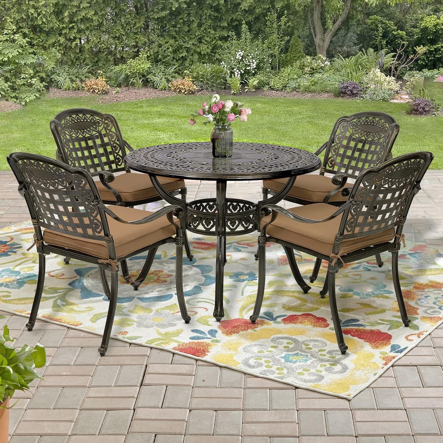 Our Take on the 5-Piece Cast Aluminum Patio Dining Set