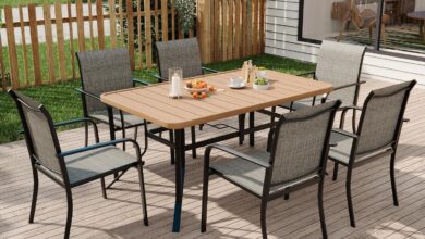 Our Honest Take on the MELLCOM 7-Pc Patio Dining Set Experience