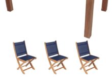 Our Honest Take on the 7-Piece Teak Patio Dining Set with Navy Slings