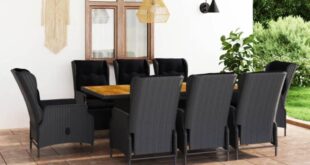 Our Honest Take on the 9-Piece Dark Grey Patio Dining Set