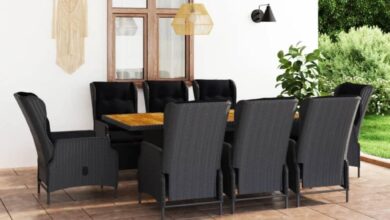 Our Honest Take on the 9-Piece Dark Grey Patio Dining Set
