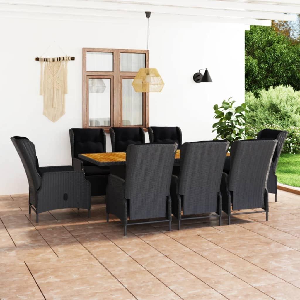 Our Honest Take on the 9-Piece Dark Grey Patio Dining Set