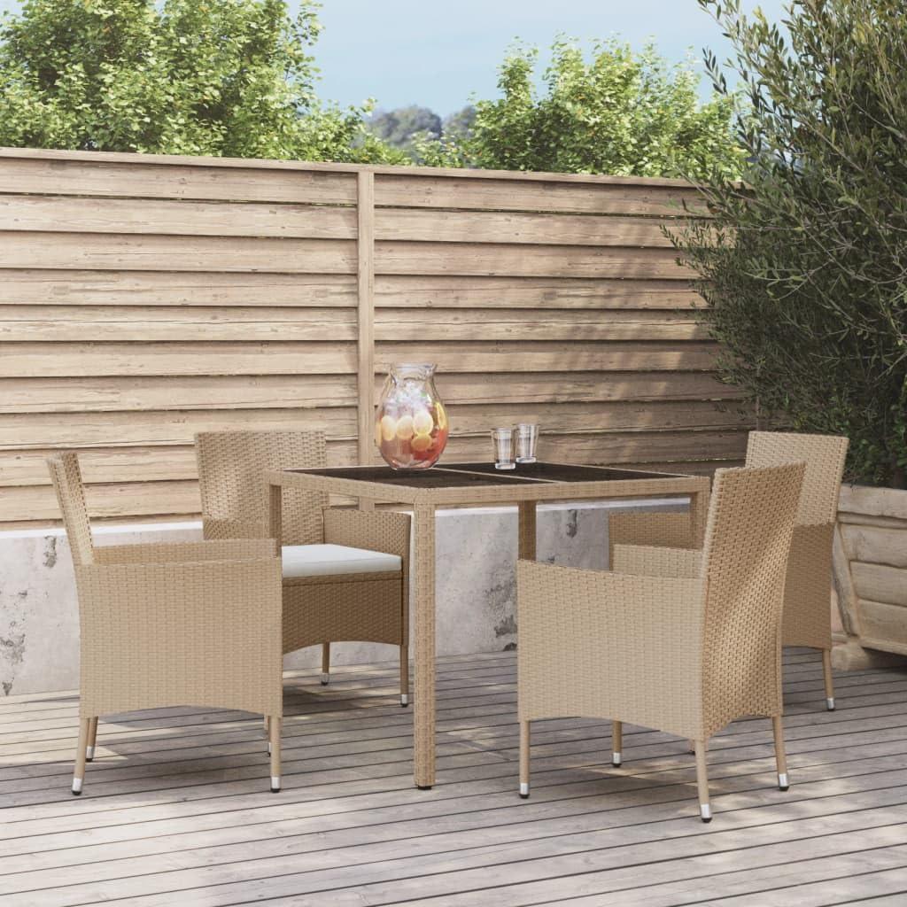 Our Honest Take on the 5-Piece Beige Rattan Patio Dining Set