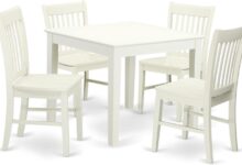 Our Take on the East West Linen White 5-Piece Dining Set