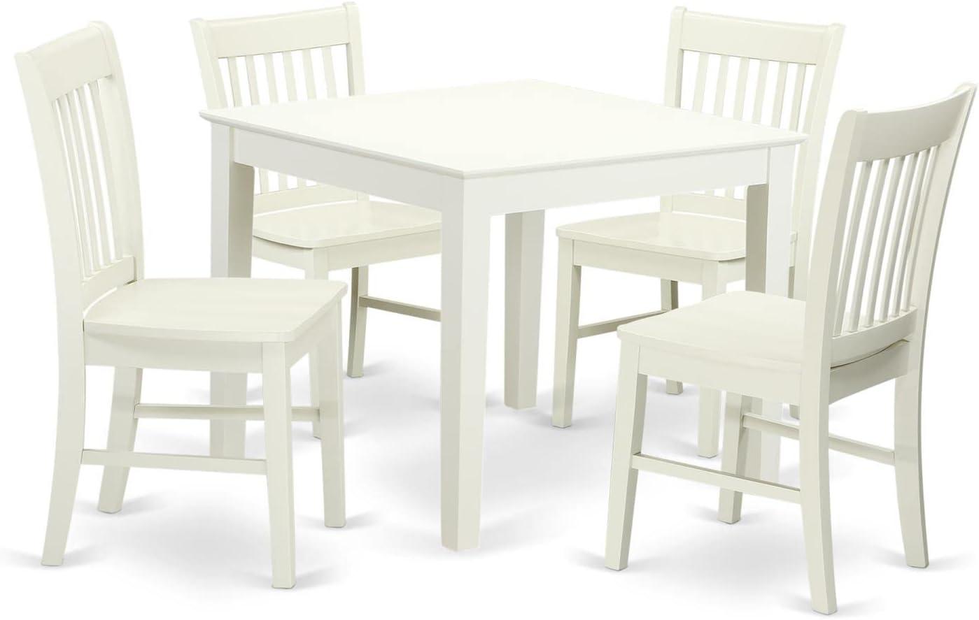 Our Take on the East West Linen White 5-Piece Dining Set