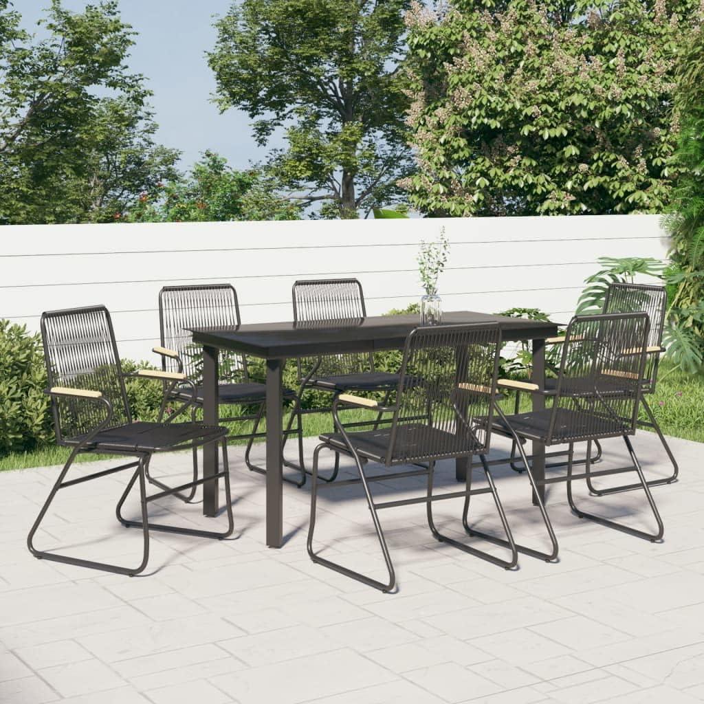 Our Honest Take on the Sleek 7-Piece Black Rattan Patio Set
