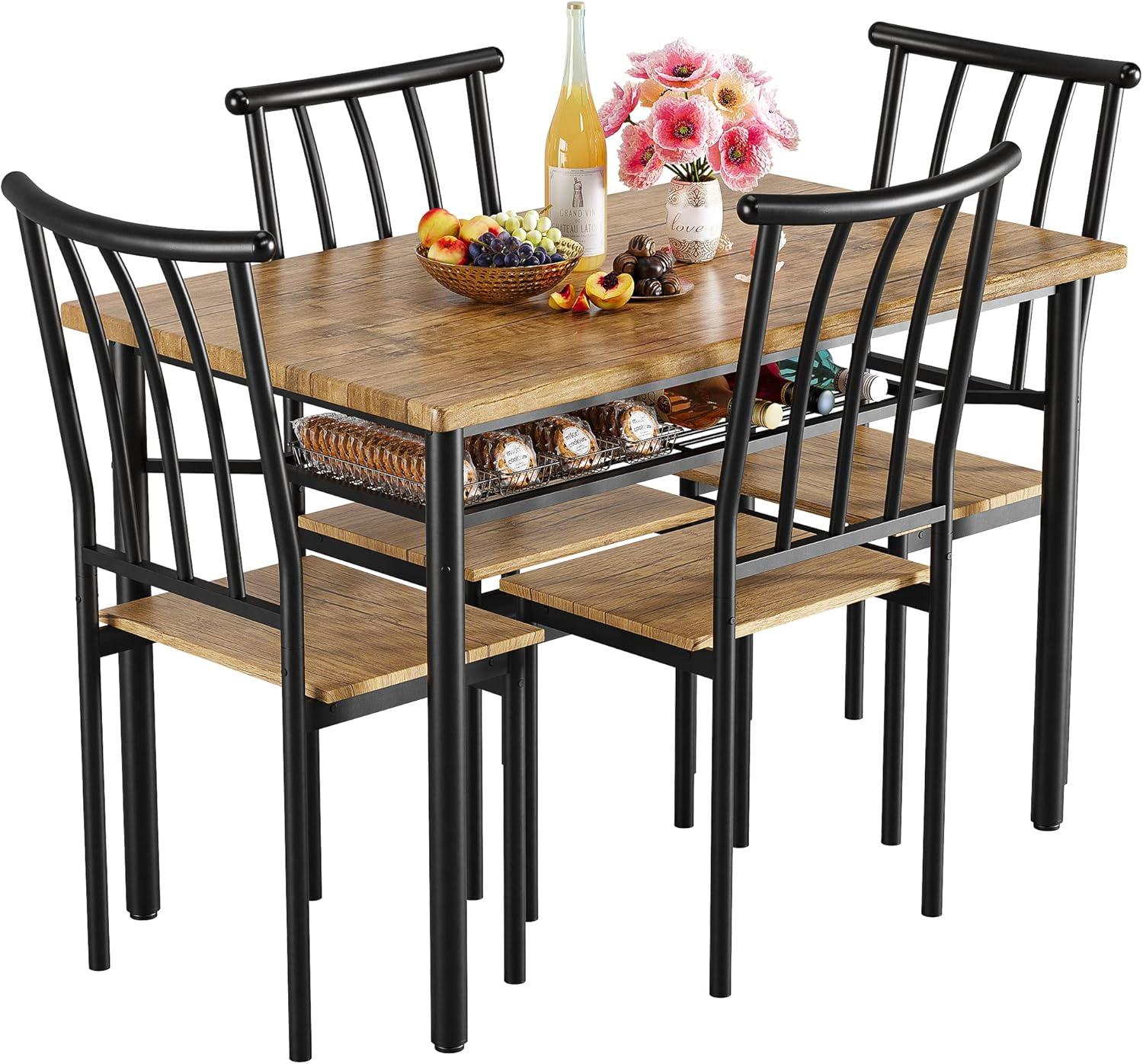 Our Take on the IDEALHOUSE 5-Piece Rustic Dining Set for Four