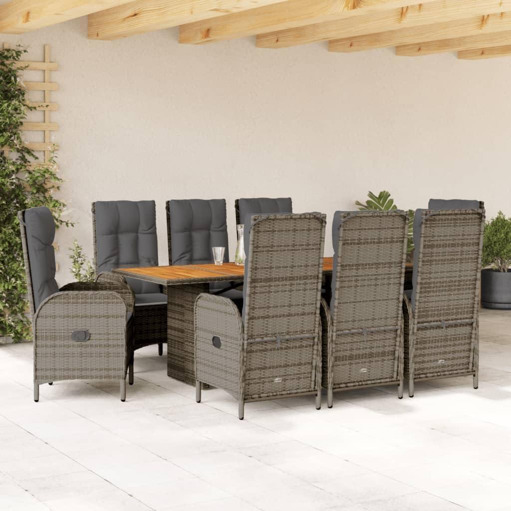 Our Take on the 9-Piece Grey PE Rattan Garden Dining Set