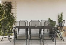 Our Honest Take on the 9-Piece Anthracite Patio Dining Set