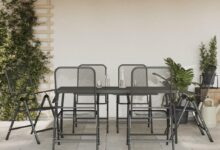Our Honest Take on the 7-Piece Anthracite Outdoor Dining Set