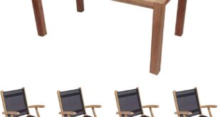 Our Take on the 5-Piece Teak Patio Dining Set: Durable & Elegant