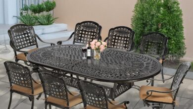 Our Take on the MEETWARM 9-Piece Patio Set: Style Meets Sturdiness