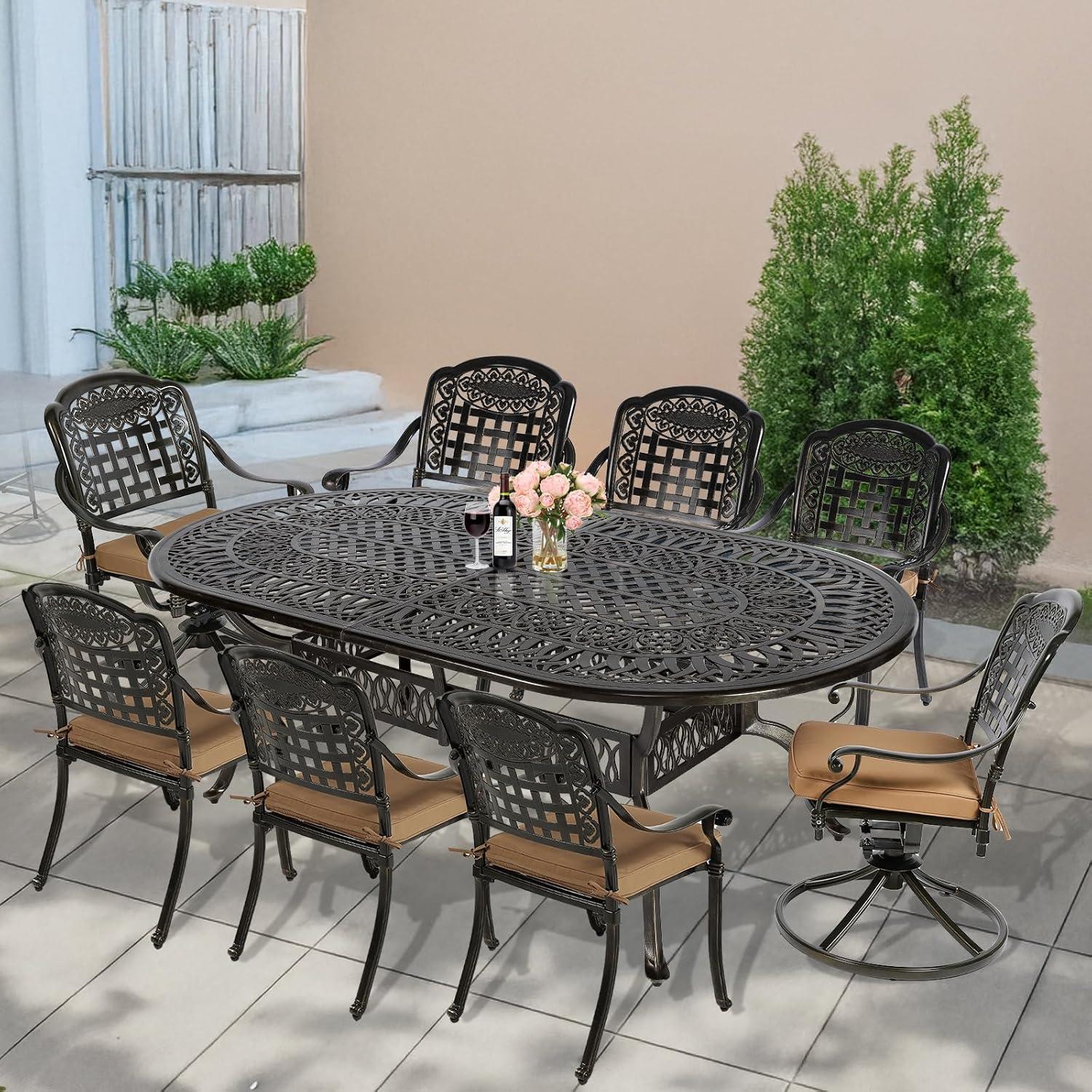 Our Take on the MEETWARM 9-Piece Patio Set: Style Meets Sturdiness