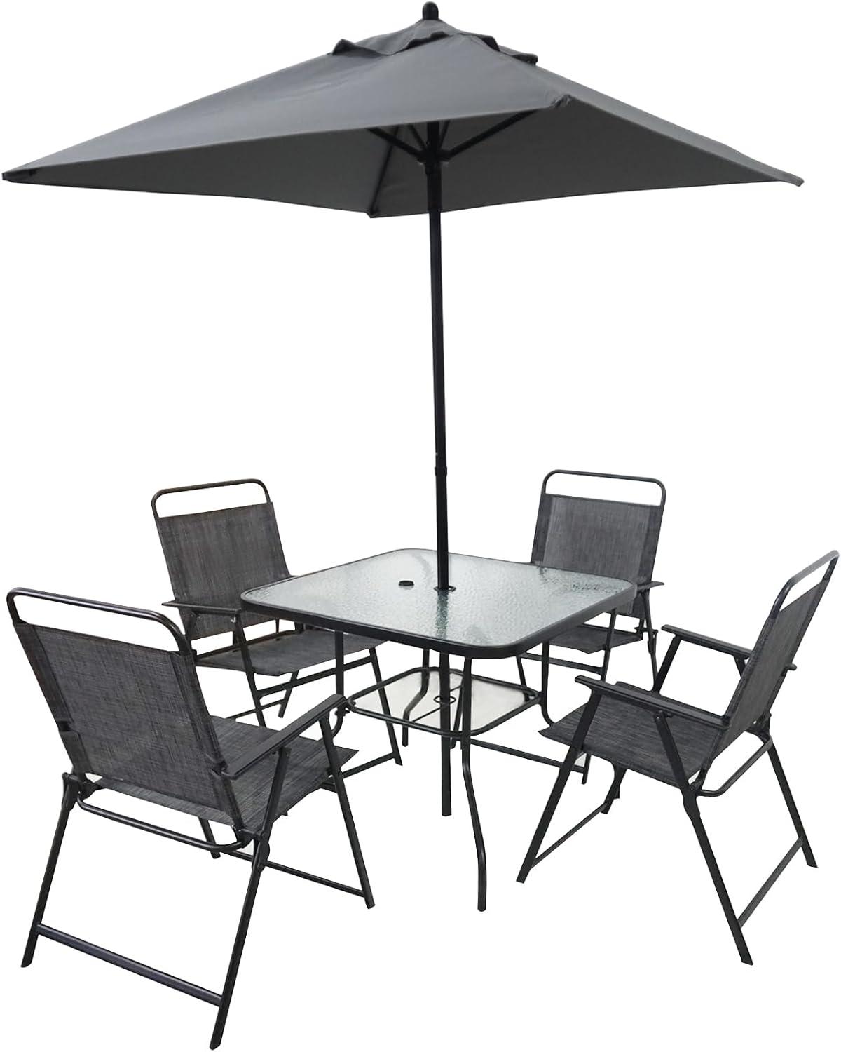 Our Honest Take on the Durable 4-Person Patio Dining Set with Umbrella