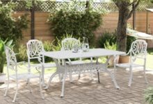 Our Review: Elegant 5-Piece White Patio Set for Timeless Outdoor Relaxation