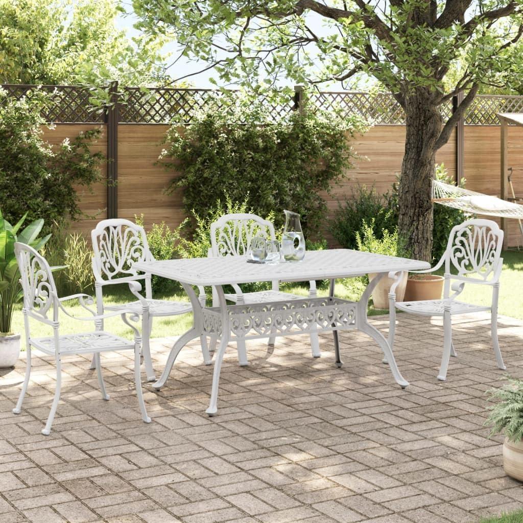 Our Review: Elegant 5-Piece White Patio Set for Timeless Outdoor Relaxation
