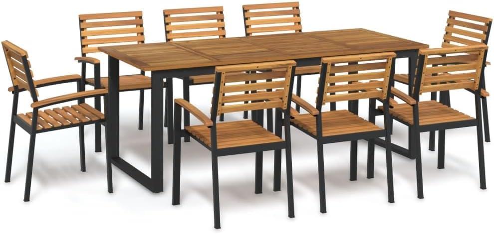 Our Honest Take on the 9-Piece Acacia Wood Patio Dining Set