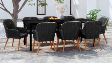 Our Take on the Sleek Black Poly Rattan Garden Dining Set