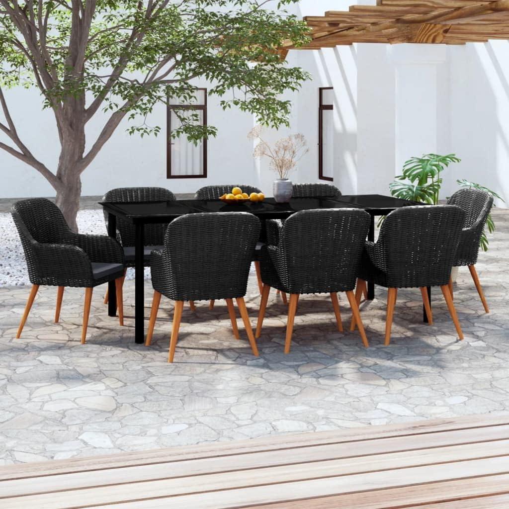 Our Take on the Sleek Black Poly Rattan Garden Dining Set