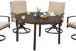 Our Take on the 5PCS Beige Rattan Patio Dining Set with Swivel Chairs
