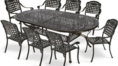 Our Take on MEETWARM 9-Piece Outdoor Dining Set: Sturdy & Stylish