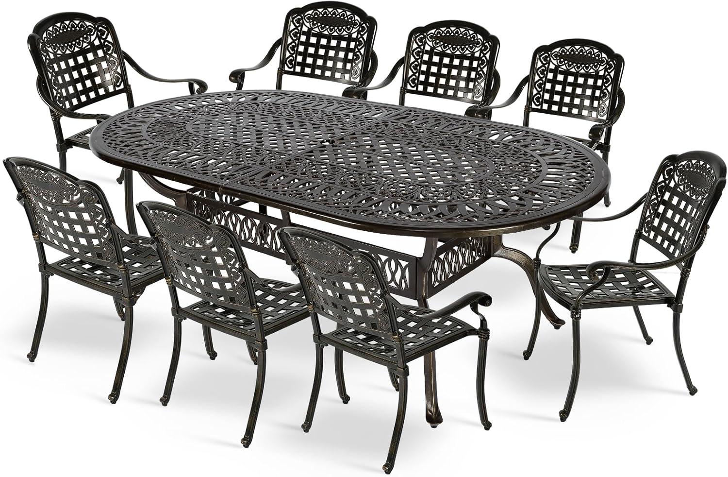 Our Take on MEETWARM 9-Piece Outdoor Dining Set: Sturdy & Stylish