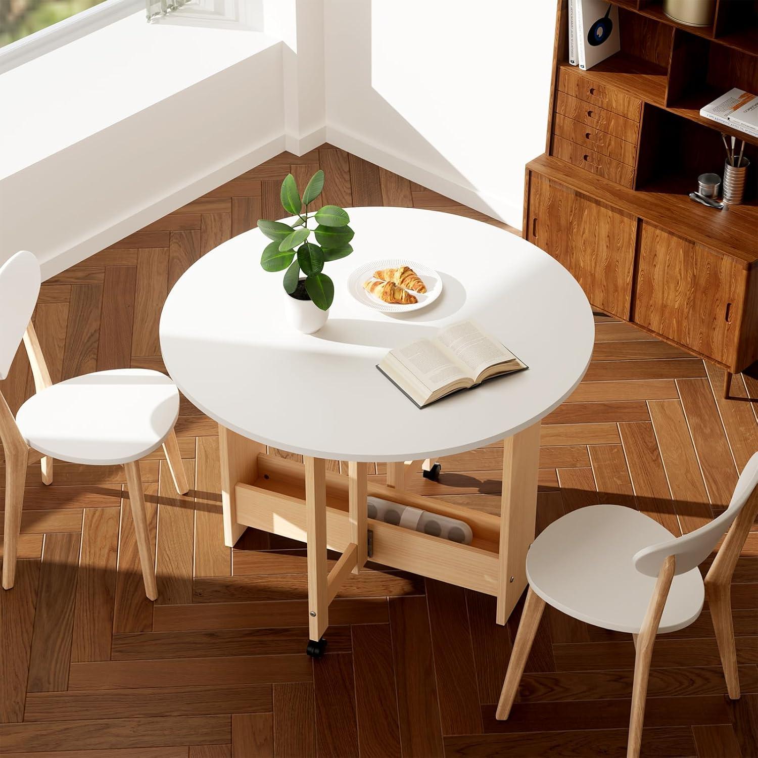 How We Made Space Work with This Folding Drop-Leaf Dining Table