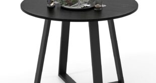 Our Honest Take on the COSTWAY 36″ Black Rustic Round Table