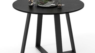 Our Honest Take on the COSTWAY 36″ Black Rustic Round Table