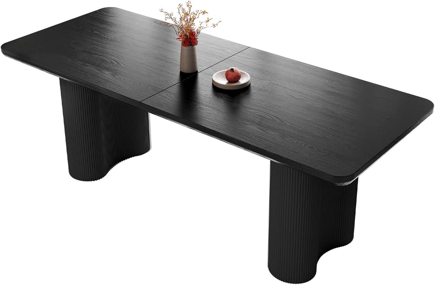 Our Take on the 78.97″ Modern Dining Table with Wave Legs