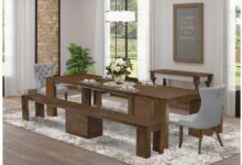 Our Take on the Asian 5-Piece Extendable Dining Set in Antique Walnut