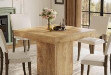 Why We Love the Tribesigns 39″ Farmhouse Table for Small Spaces